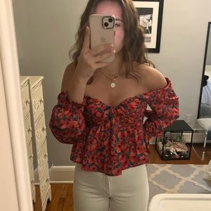 NWT house of harlow 1960 burns blouse